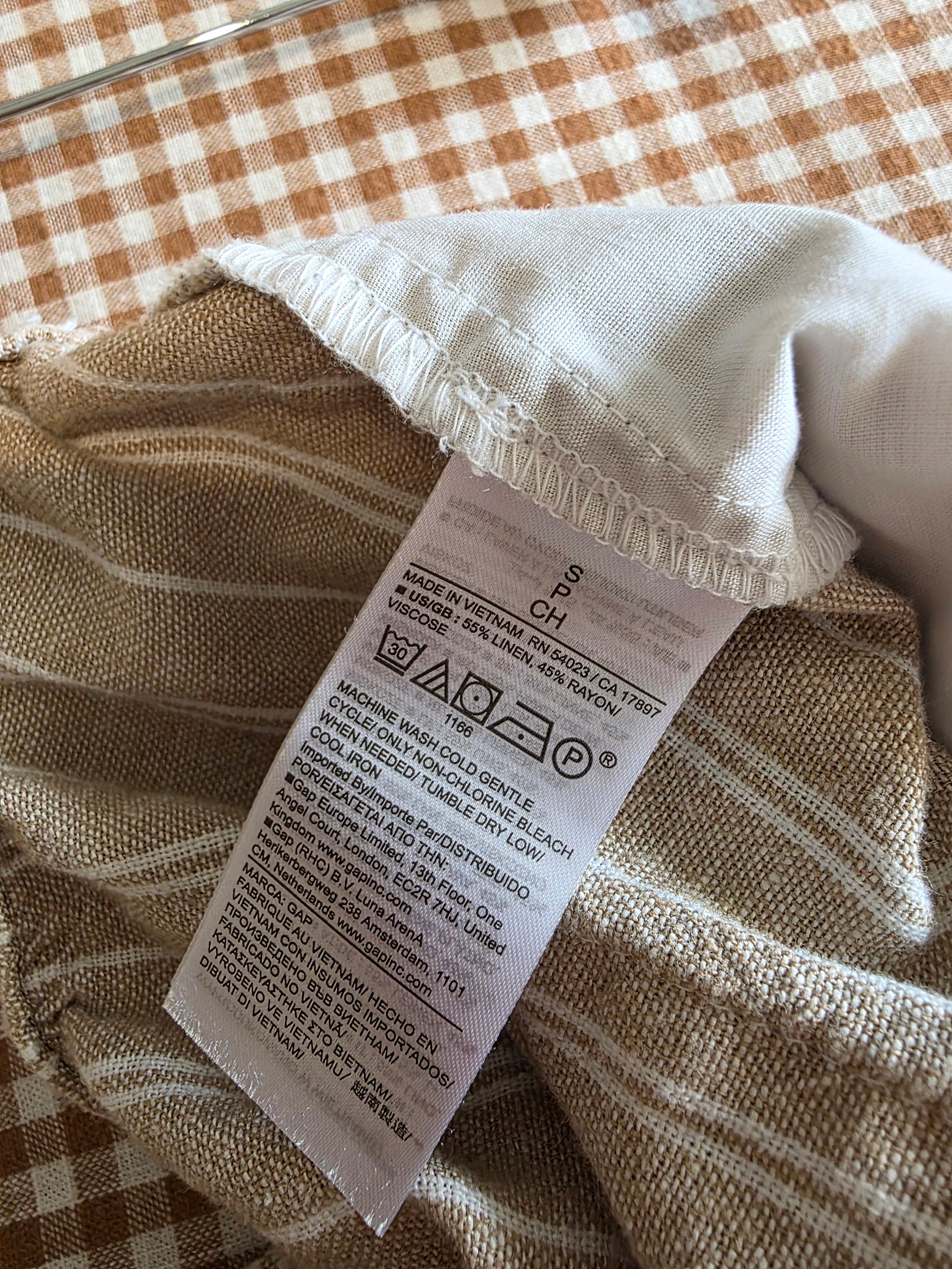Gap Linen Blend Striped Shorts (S)