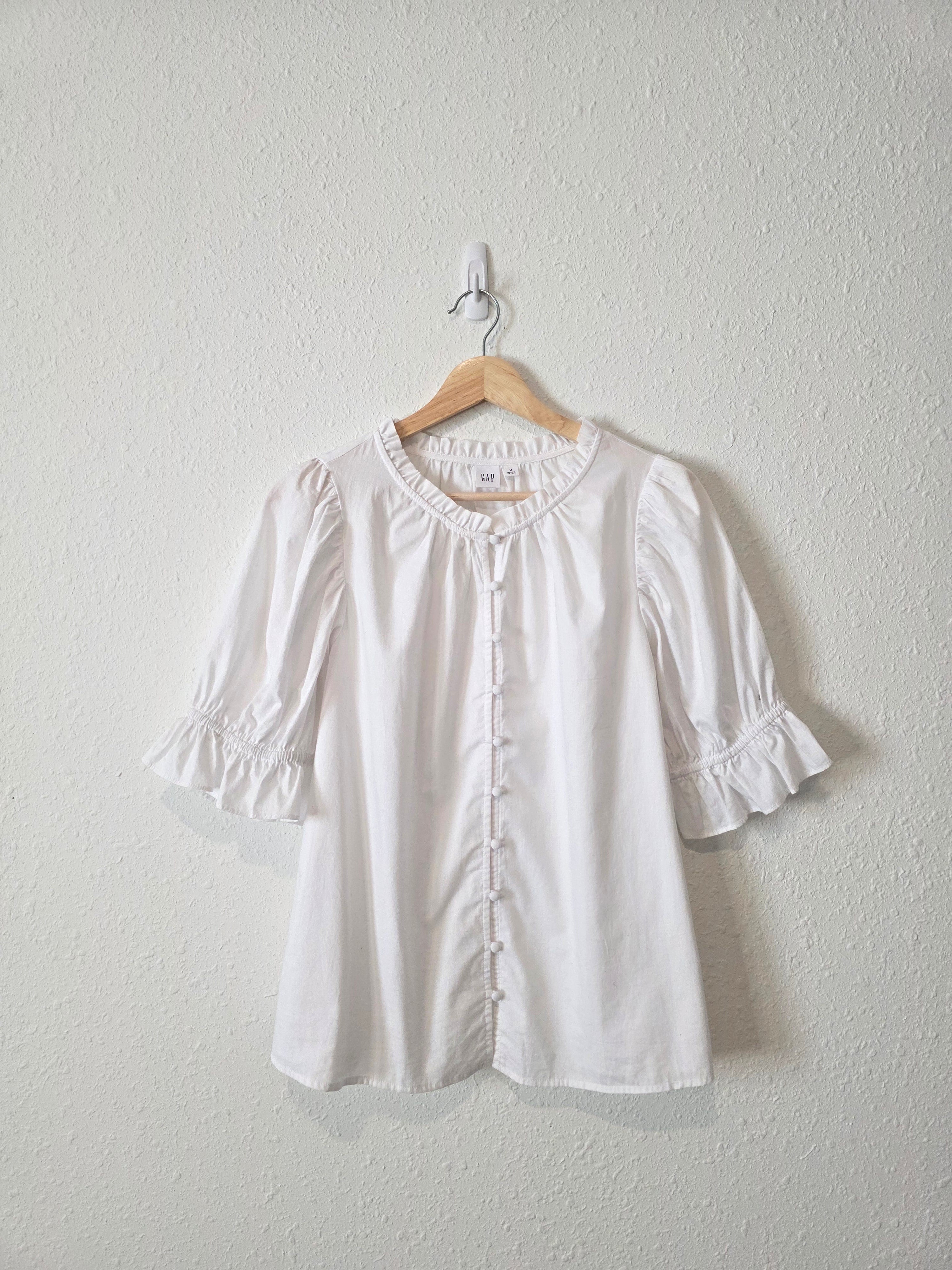 Gap Puff Sleeve Cotton Blouse (M)