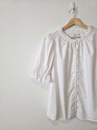 Gap Puff Sleeve Cotton Blouse (M)