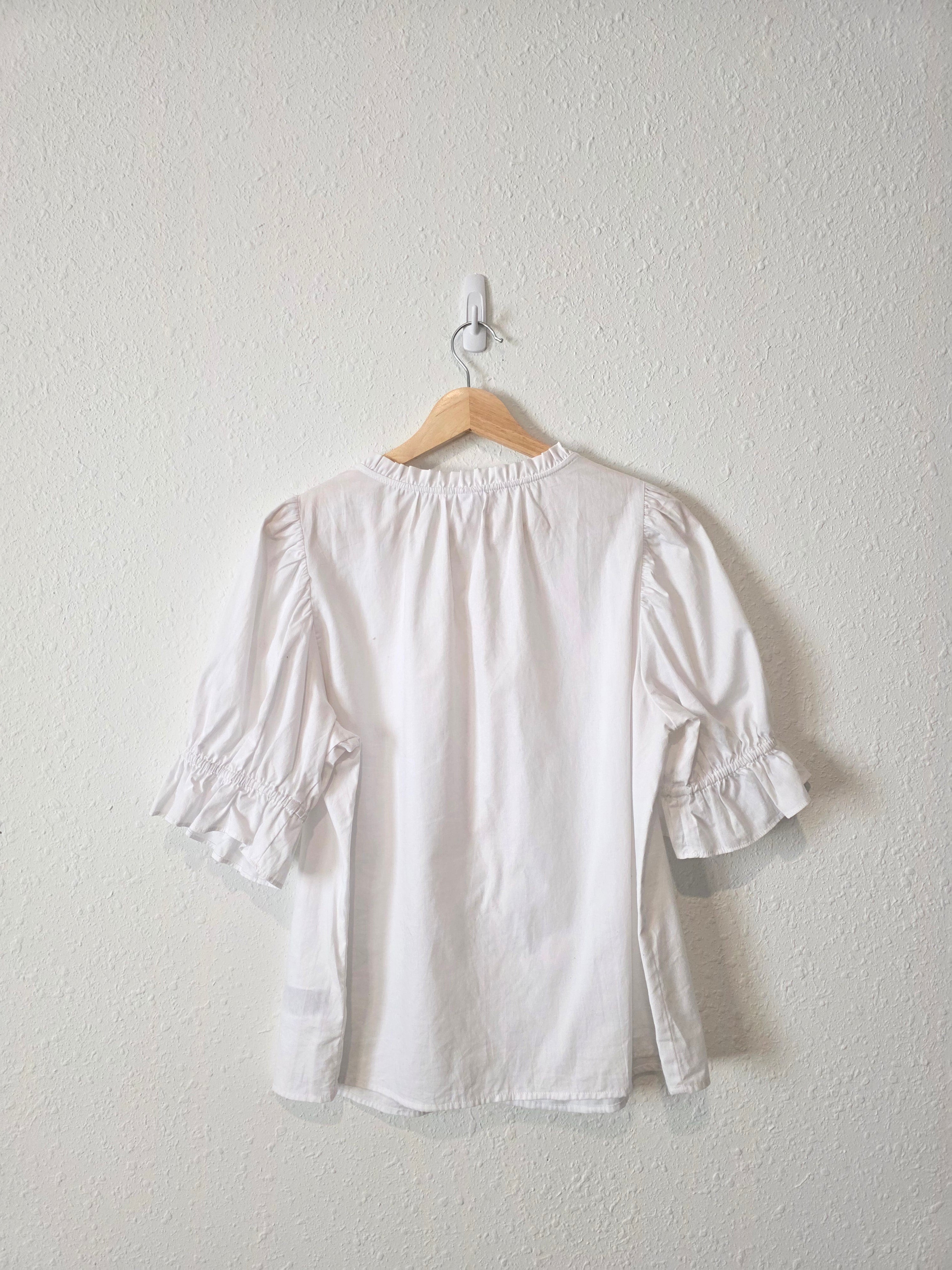 Gap Puff Sleeve Cotton Blouse (M)