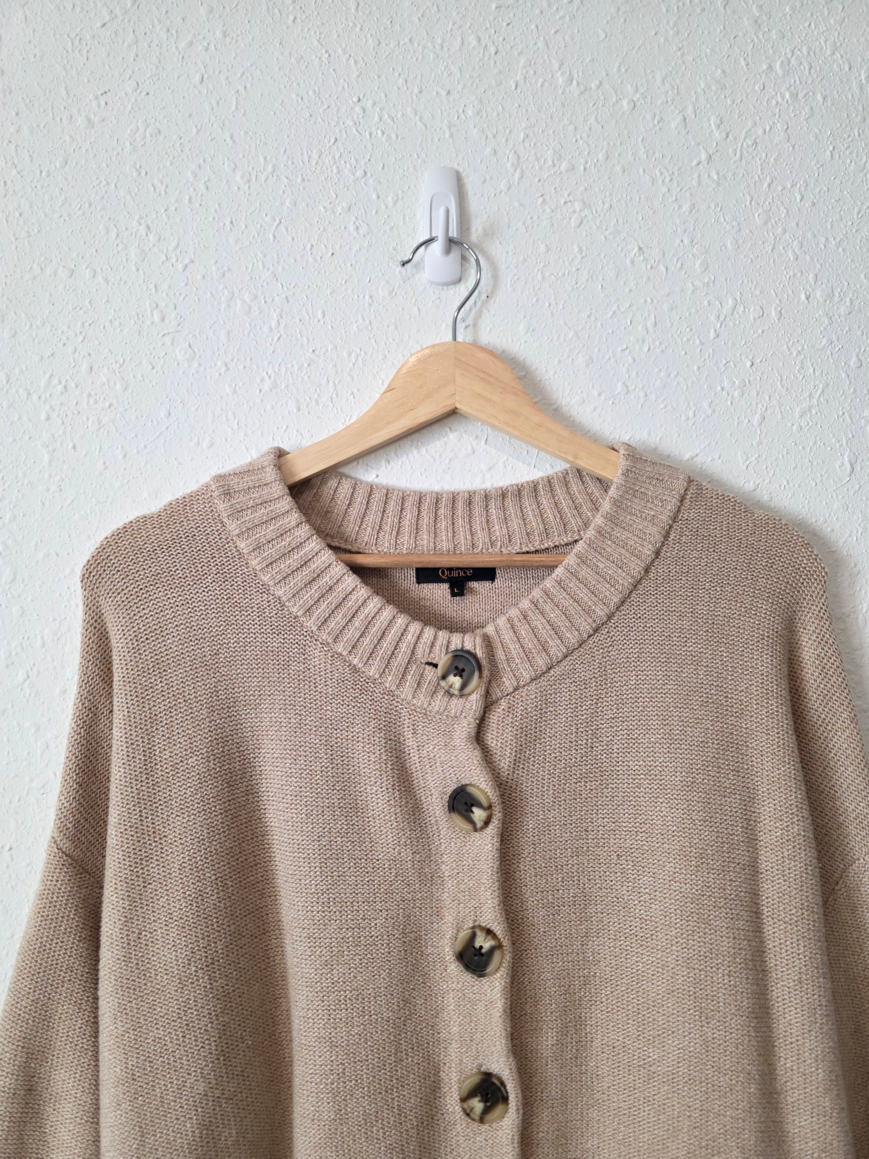 Quince Organic Cotton Cardigan (L)