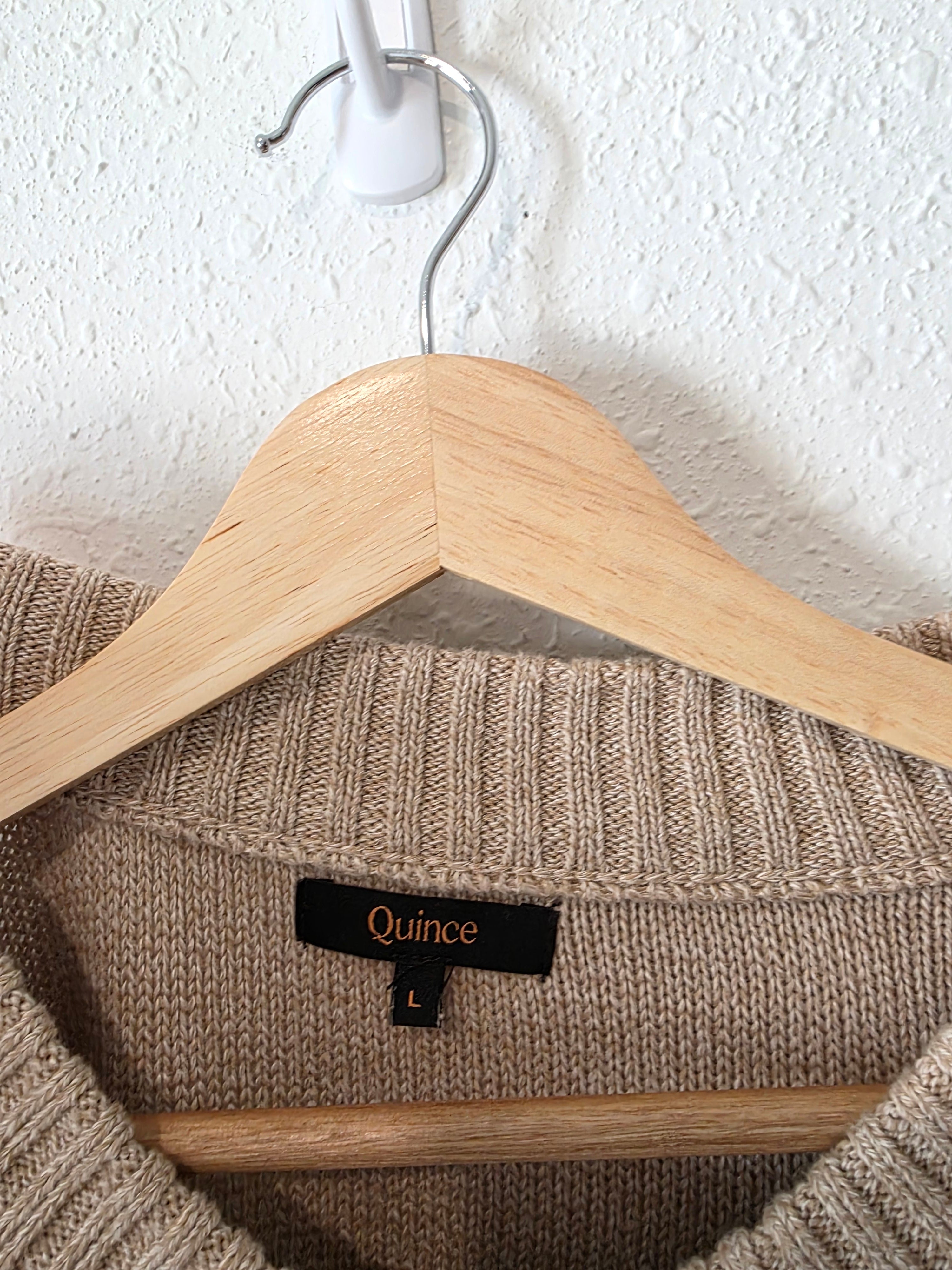 Quince Organic Cotton Cardigan (L)