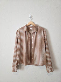 J.Crew Striped Button Up Shirt (L)