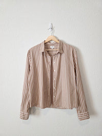 J.Crew Striped Button Up Shirt (L)