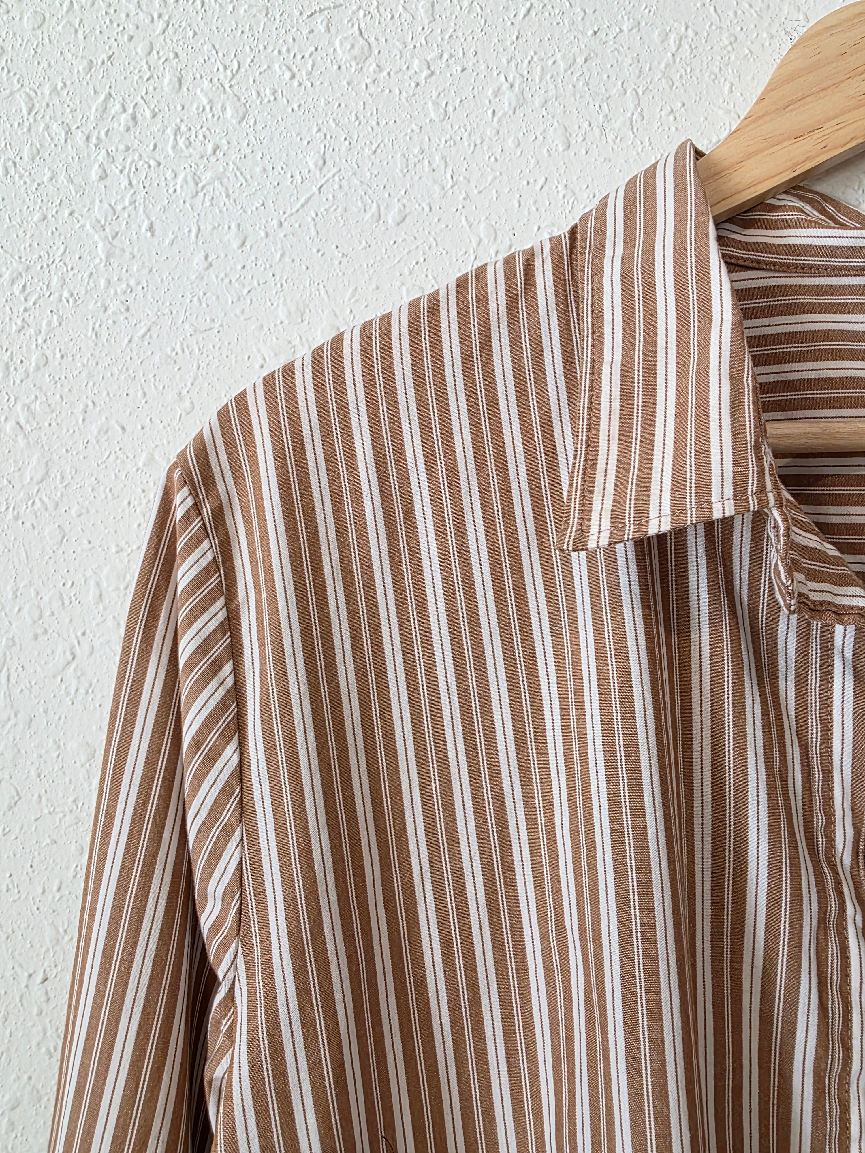 J.Crew Striped Button Up Shirt (L)