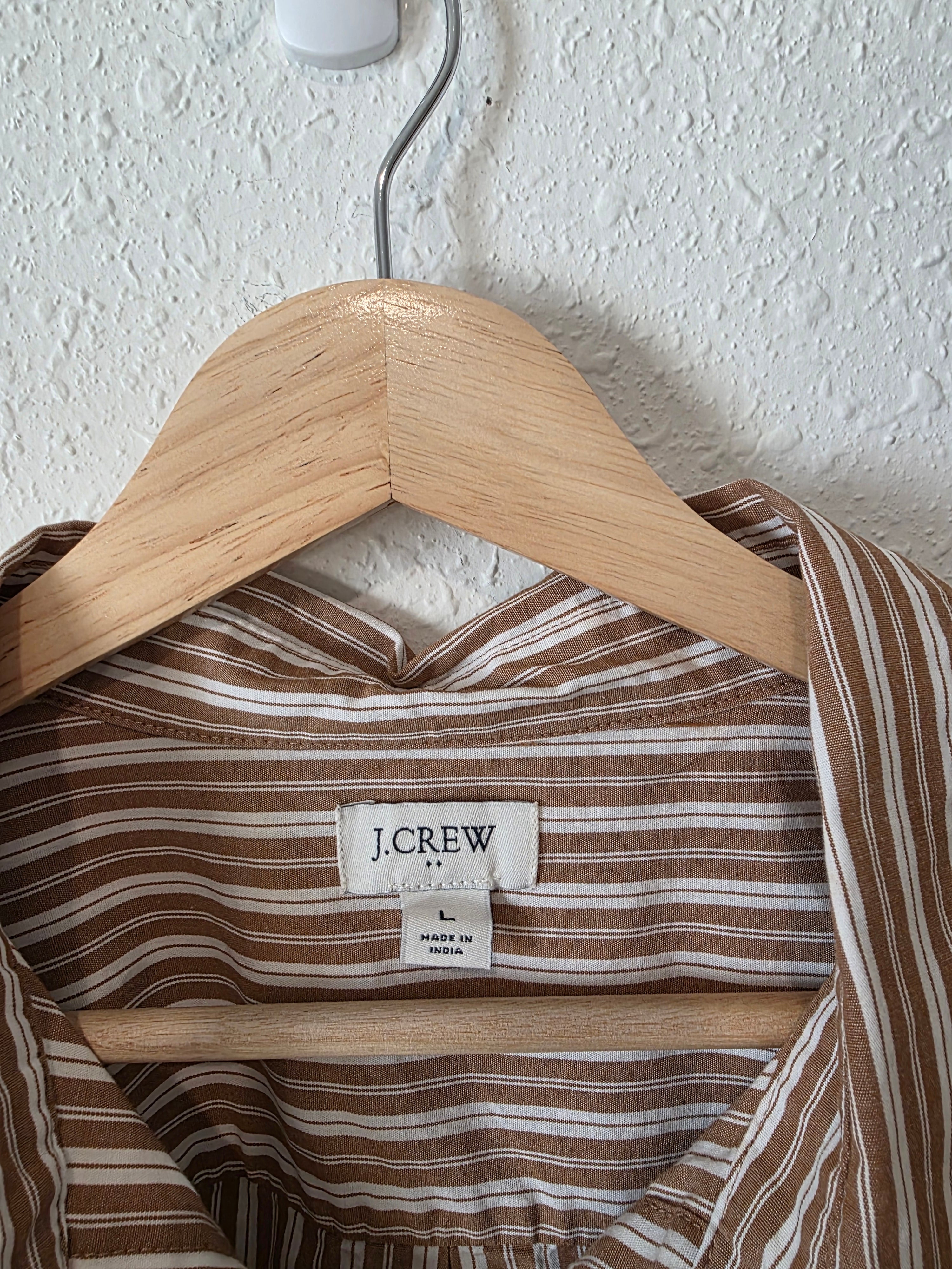 J.Crew Striped Button Up Shirt (L)