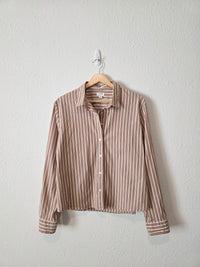 J.Crew Striped Button Up Shirt (L)