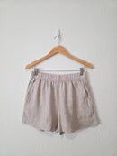 Neutral Linen Relaxed Shorts (S)