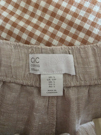 Neutral Linen Relaxed Shorts (S)