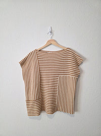 Grade & Gather Mustard Boxy Knit Top (S)