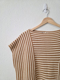 Grade & Gather Mustard Boxy Knit Top (S)