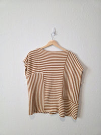 Grade & Gather Mustard Boxy Knit Top (S)
