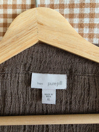 Brown Textured Linen Tunic (XL)