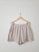 Neutral Pull On Linen Shorts (XL)