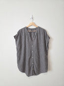 Gap Gingham Button Up Top (LT)