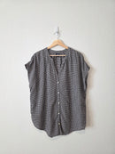 Gap Gingham Button Up Top (LT)