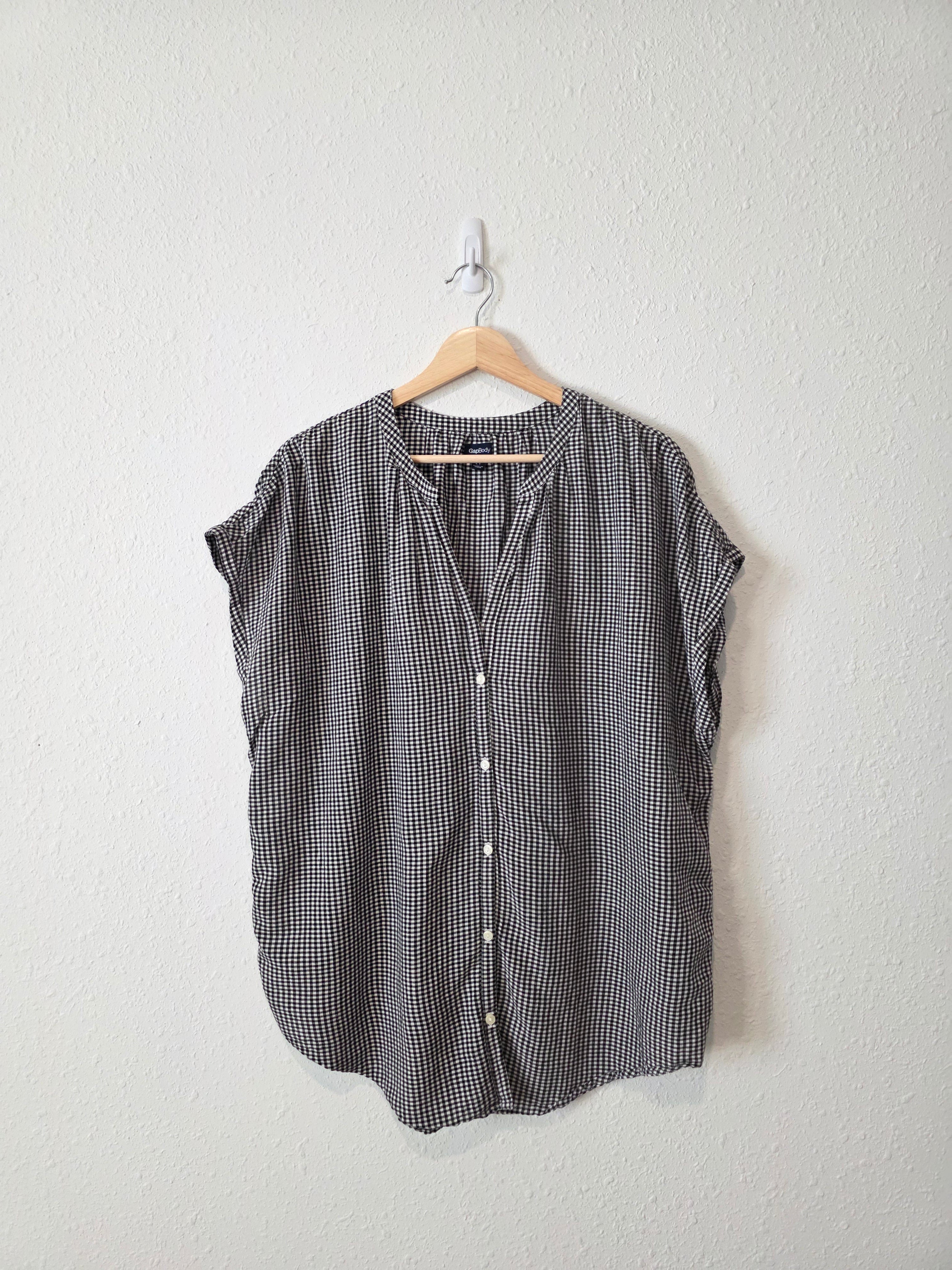 Gap Gingham Button Up Top (LT)