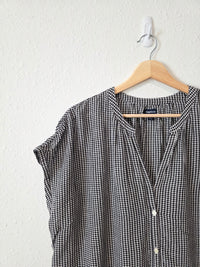 Gap Gingham Button Up Top (LT)