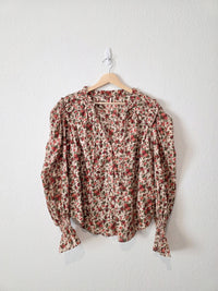 Free People Cotton Floral Blouse (S)