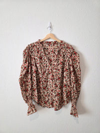 Free People Cotton Floral Blouse (S)