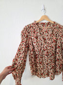 Free People Cotton Floral Blouse (S)