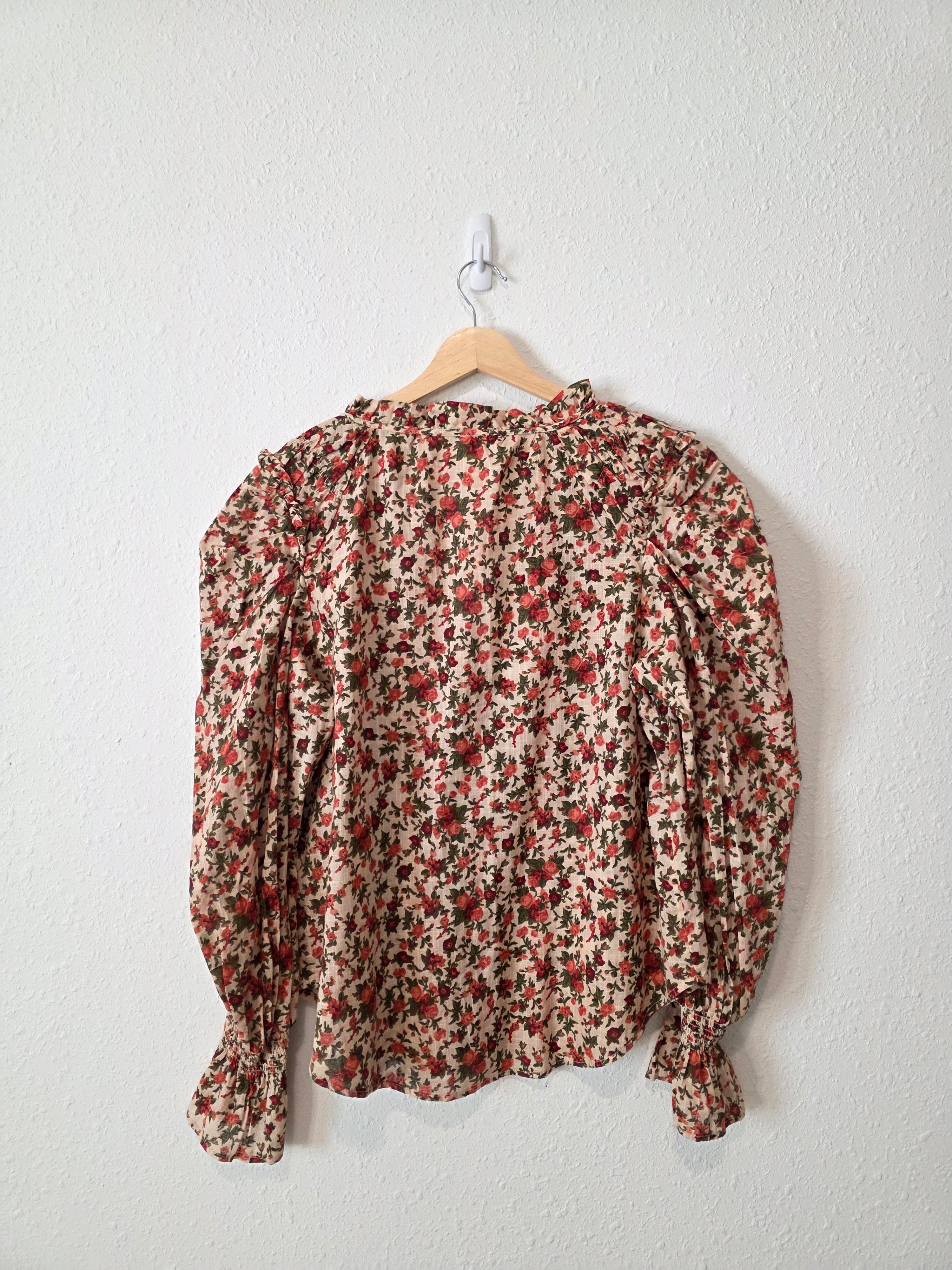 Free People Cotton Floral Blouse (S)