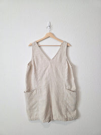 Athleta Oat Linen Romper (L)