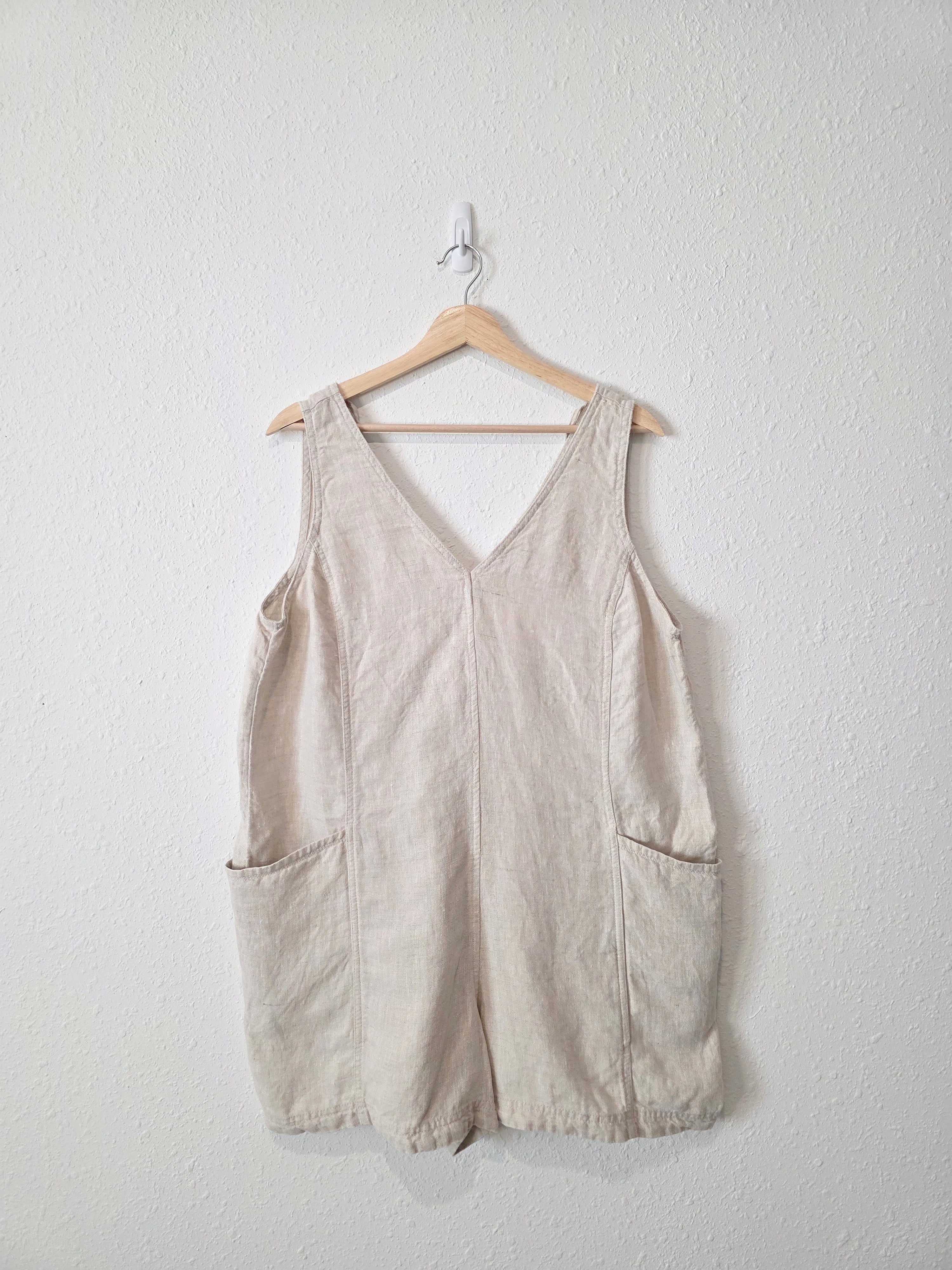 Athleta Oat Linen Romper (L)