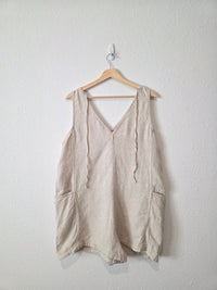 Athleta Oat Linen Romper (L)