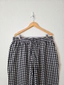 Gingham Straight Drawstring Pants (20W)