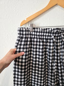Gingham Straight Drawstring Pants (20W)