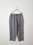 Gingham Straight Drawstring Pants (20W)
