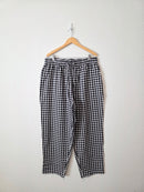Gingham Straight Drawstring Pants (20W)