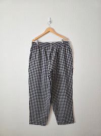 Gingham Straight Drawstring Pants (20W)