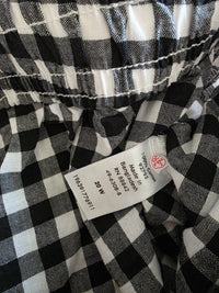 Gingham Straight Drawstring Pants (20W)