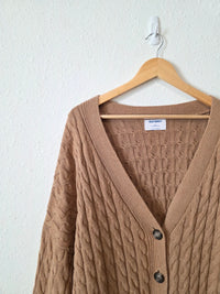 Cable Knit Cardigan Sweater (3X)