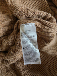 Cable Knit Cardigan Sweater (3X)