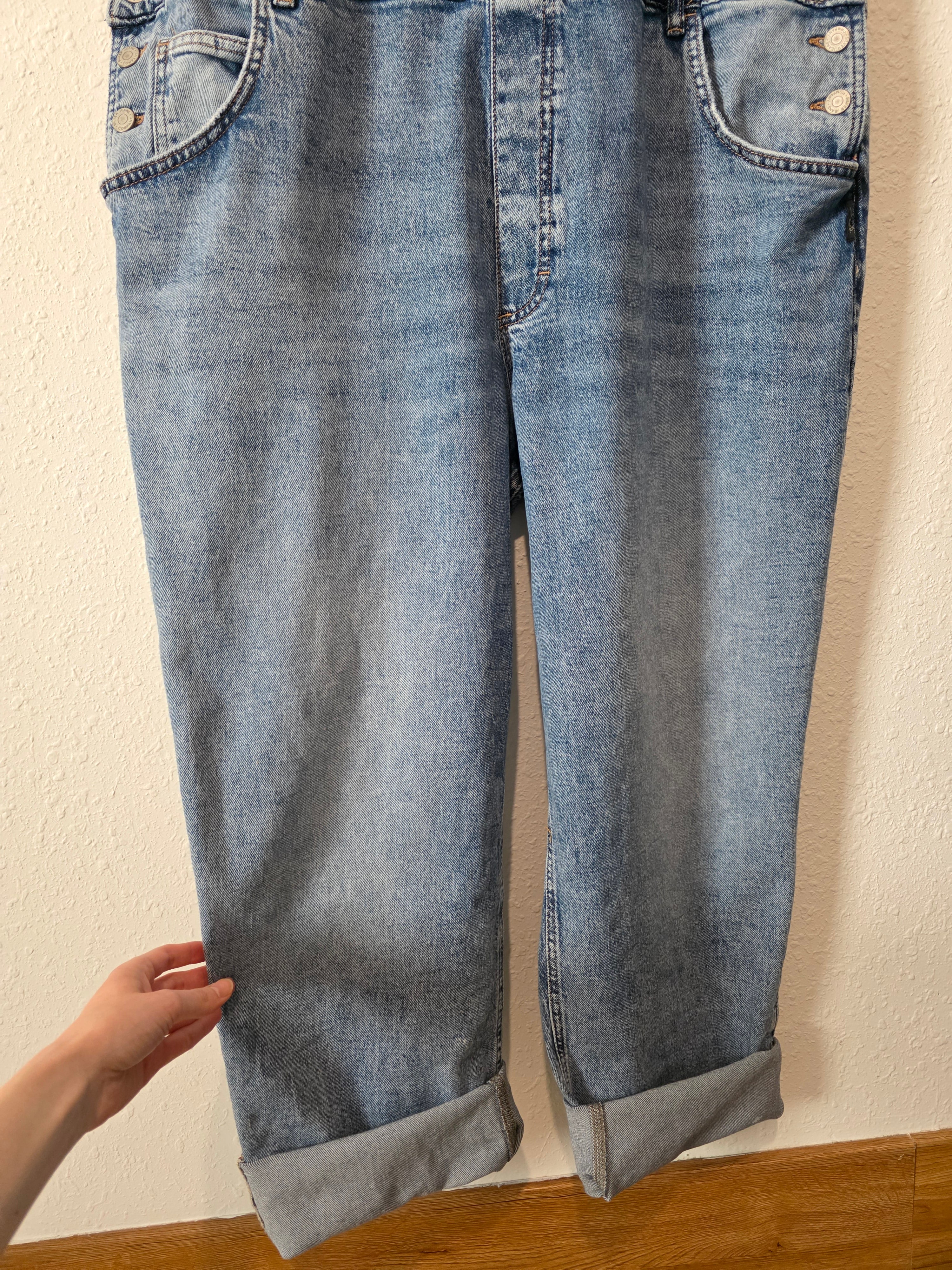 Baggy Denim Overalls (2X)