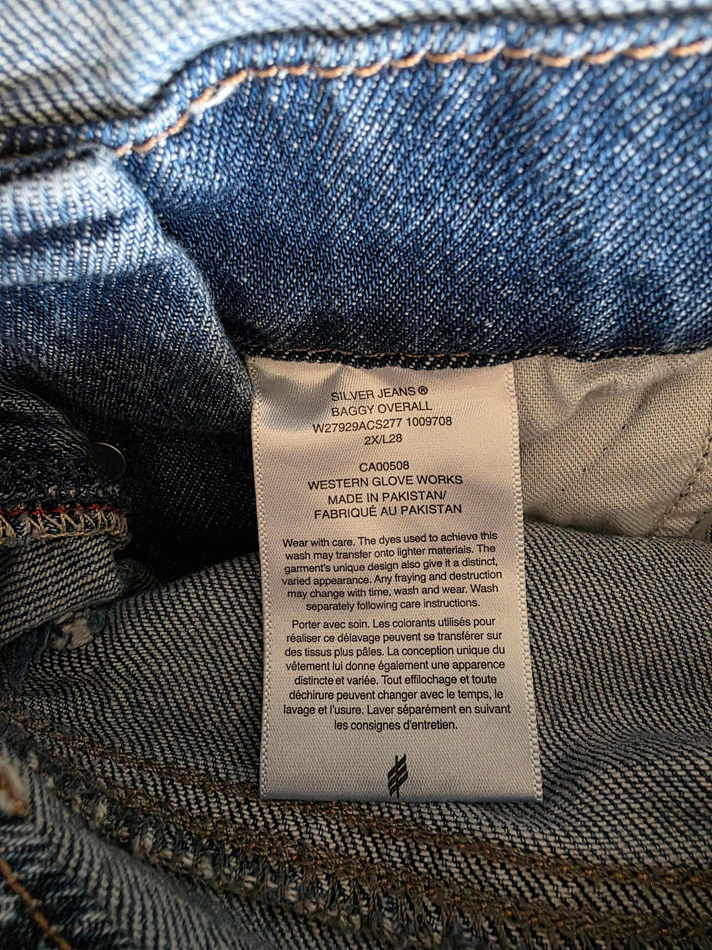 Baggy Denim Overalls (2X)