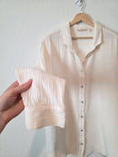 Cotton Gauze Oversized Button Up (XL)