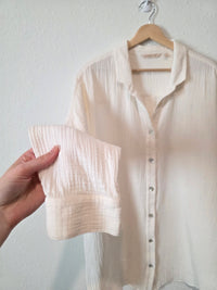Cotton Gauze Oversized Button Up (XL)