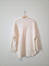 Cotton Gauze Oversized Button Up (XL)