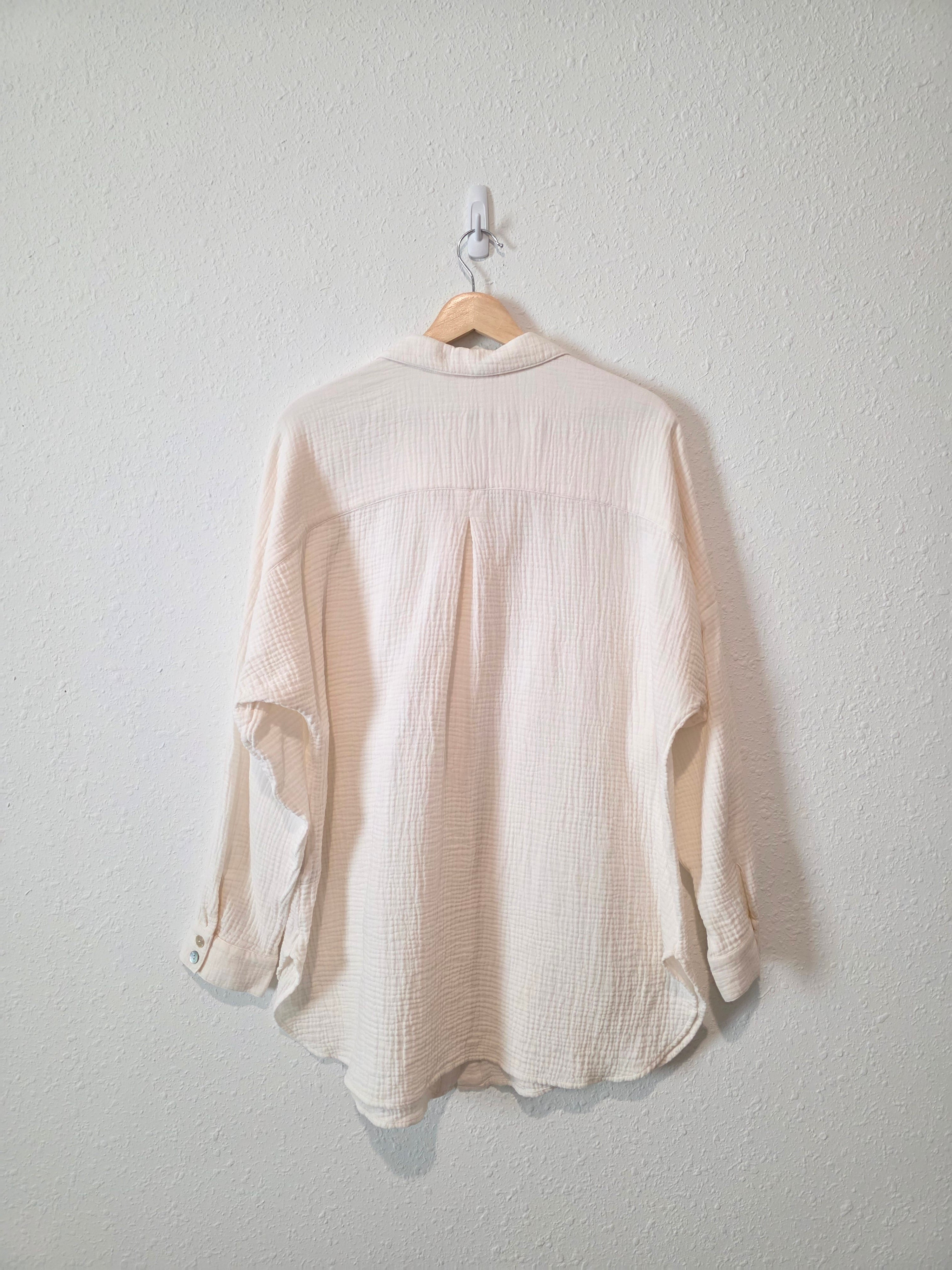 Cotton Gauze Oversized Button Up (XL)