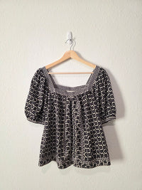 Floral Square Neck Top (S)