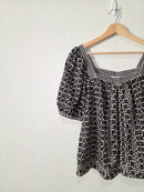 Floral Square Neck Top (S)