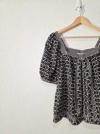 Floral Square Neck Top (S)