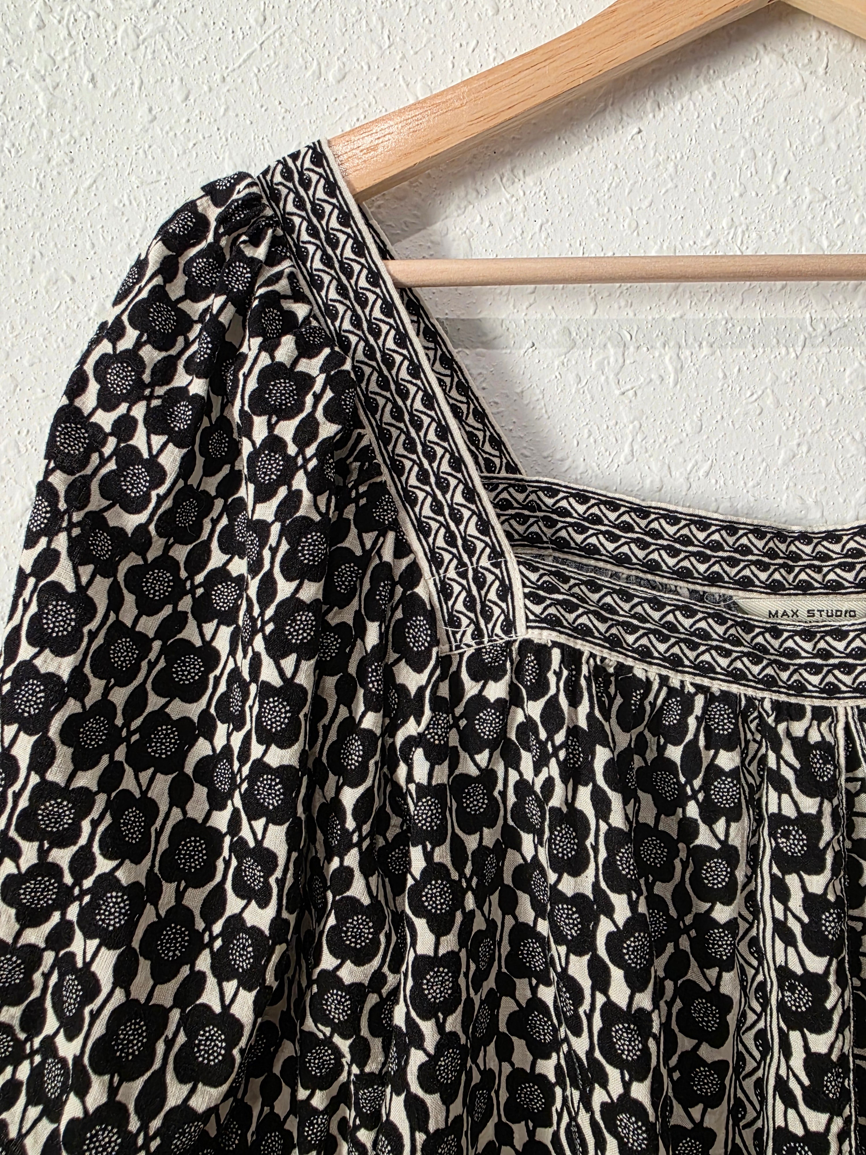 Floral Square Neck Top (S)