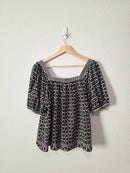 Floral Square Neck Top (S)