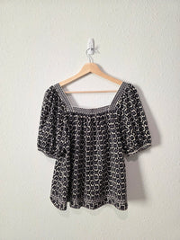 Floral Square Neck Top (S)