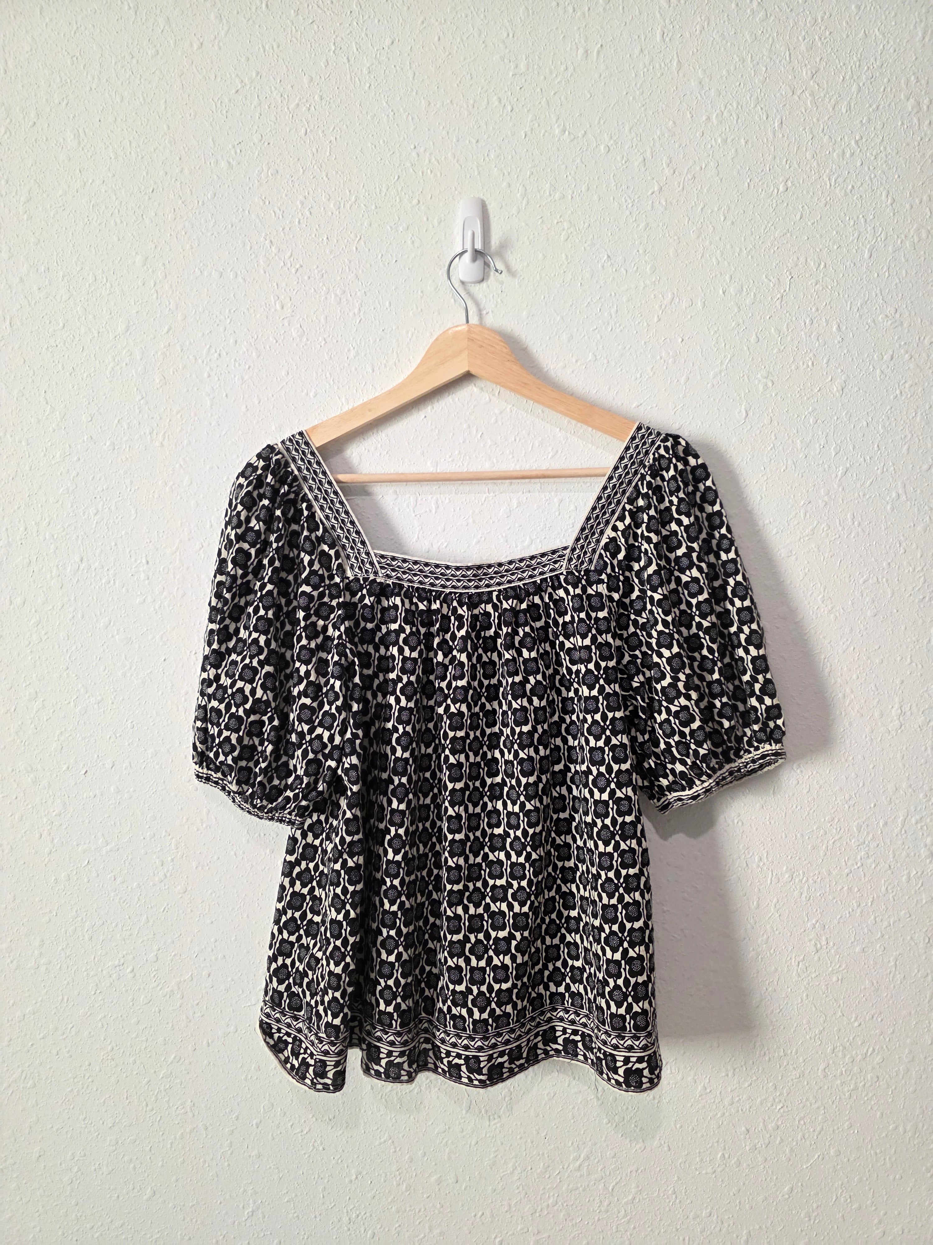 Floral Square Neck Top (S)